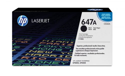 HP 647A (CE260A) Black Original LaserJet Toner Cartridge (8500 Yield)