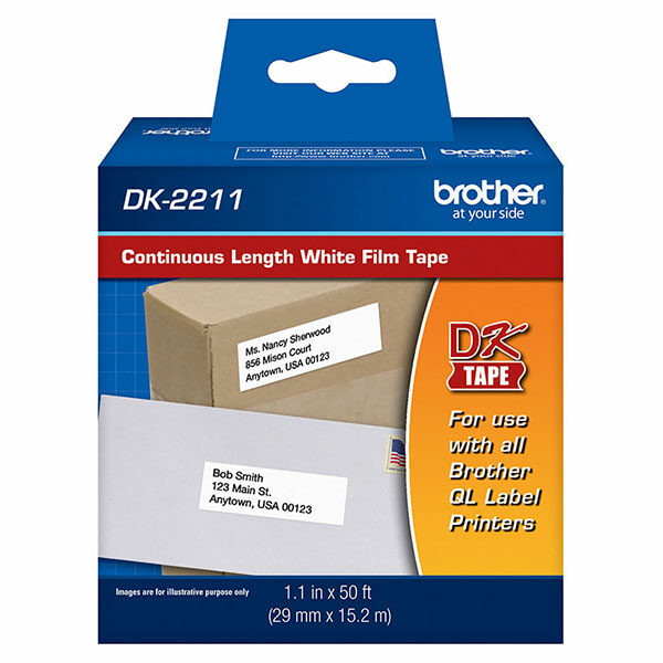 Brother 29mm (1 1/7") Continuous Length Film Label (15m/50') (1/Pkg)