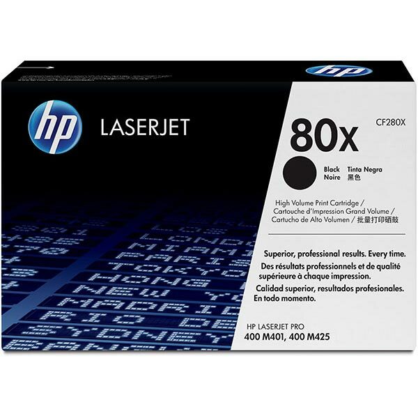 HP 80X (CF280X) Black Original LaserJet Toner Cartridge (6900 Yield)