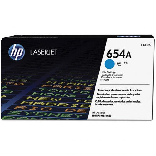 HP 654A (CF331A) Cyan Original LaserJet Toner Cartridge (15000 Yield)