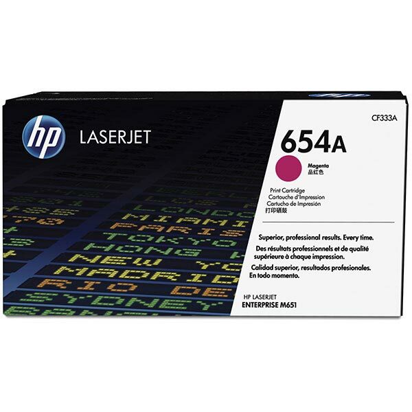 HP 654A (CF333A) Magenta Original LaserJet Toner Cartridge (15000 Yield)